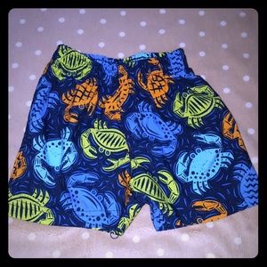 3/6 month crab shorts/swim trunks